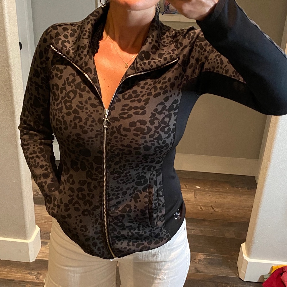 Juicy Couture Leopard Zip Up Jacket